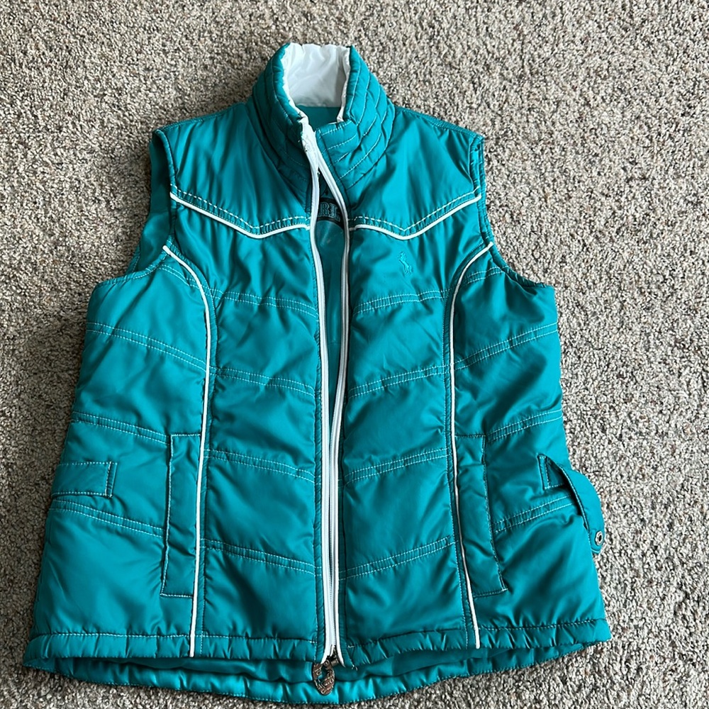 Teal women’s western vest size medium